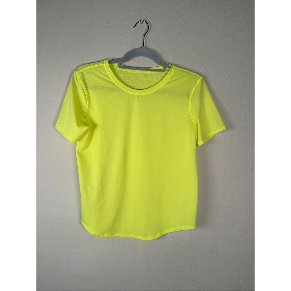 lululemon athletica Neon Yellow Short Sleeve Tee